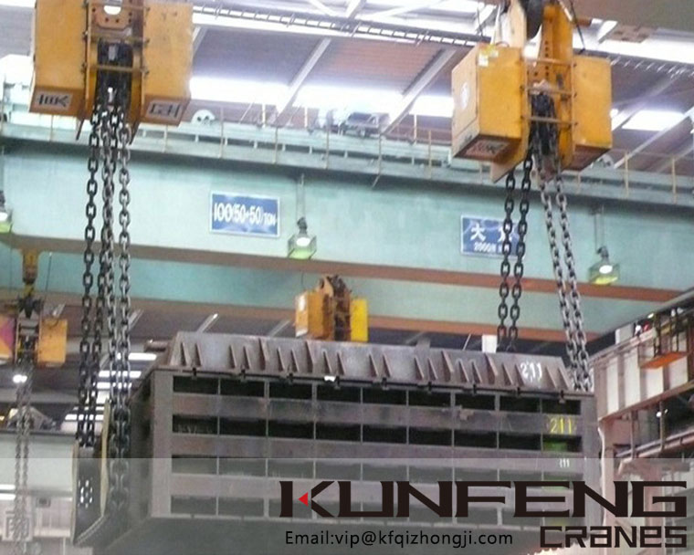 Mould turning crane