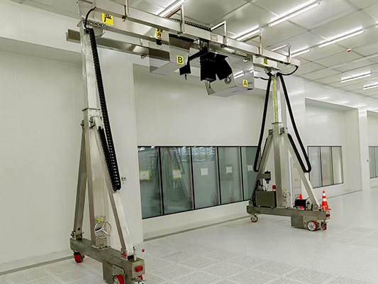 Stainless Steel Mobile Gantry Crane for Cleanrooms