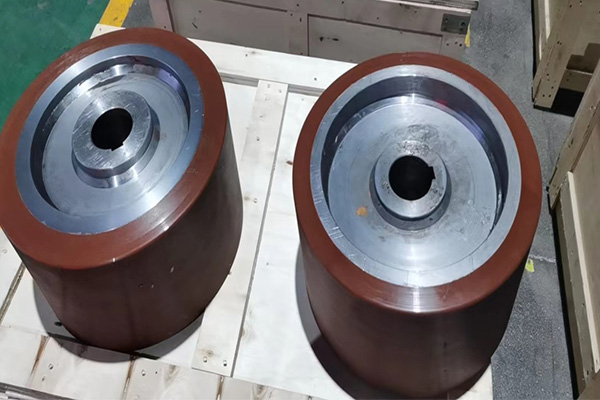 Brown polyurethane stacker wheel