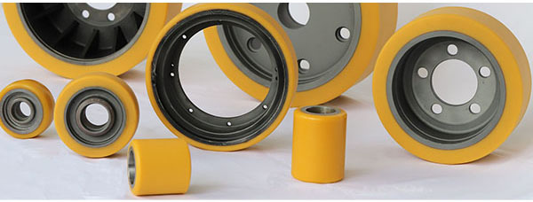 Different sizes of Jungheinrich forklift wheels