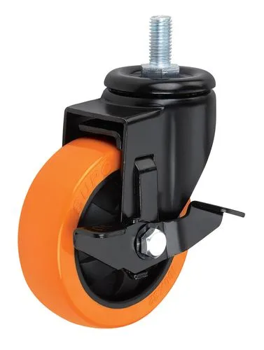 Polyurethane casters for hardwood floors